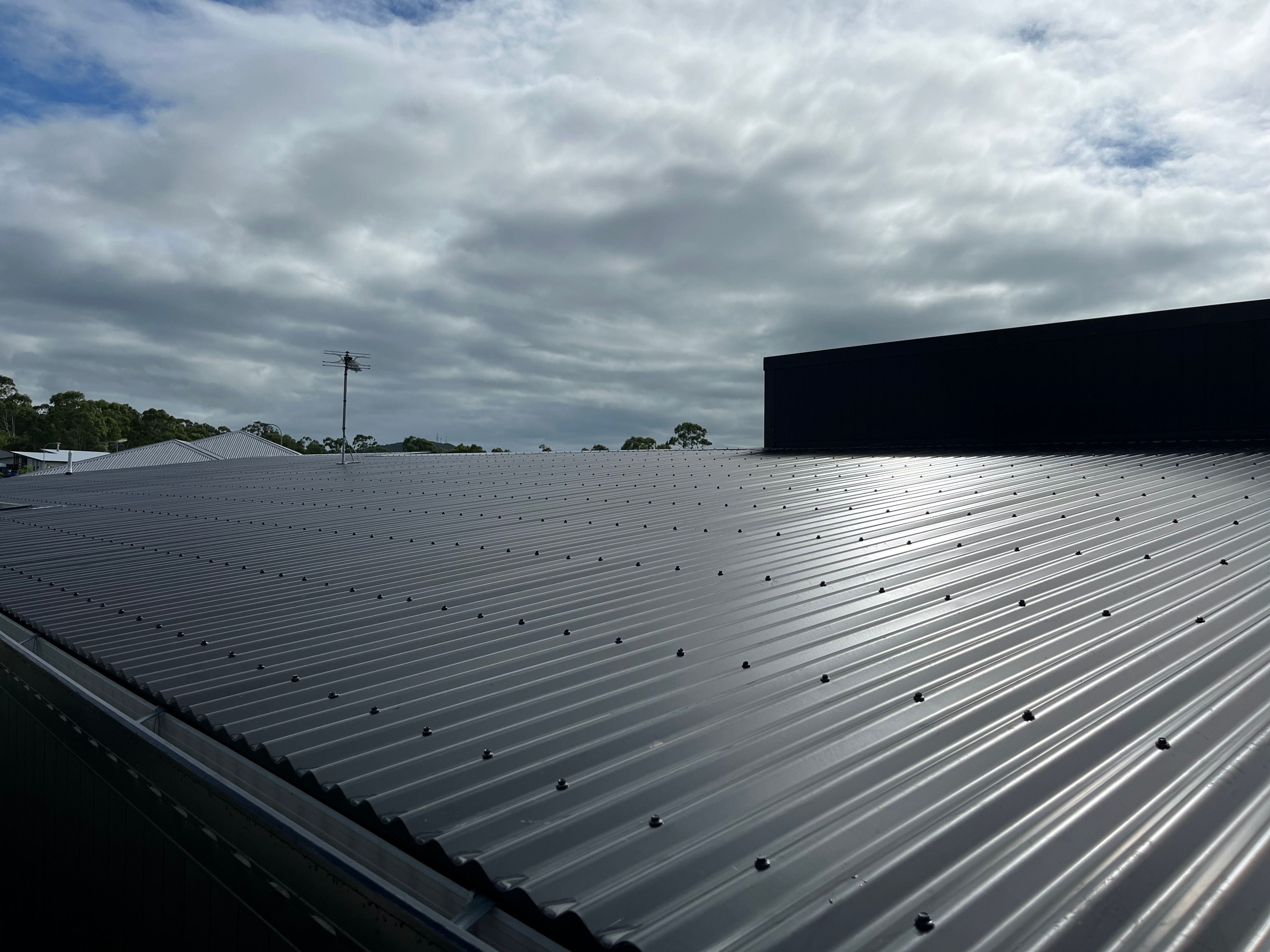 Completed metal re-roof on Queensland home